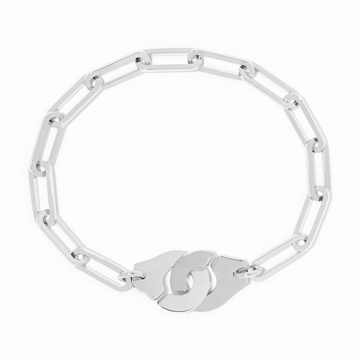 Bracelet sur chaîne Menottes dinh van grand modèle - 19 cm