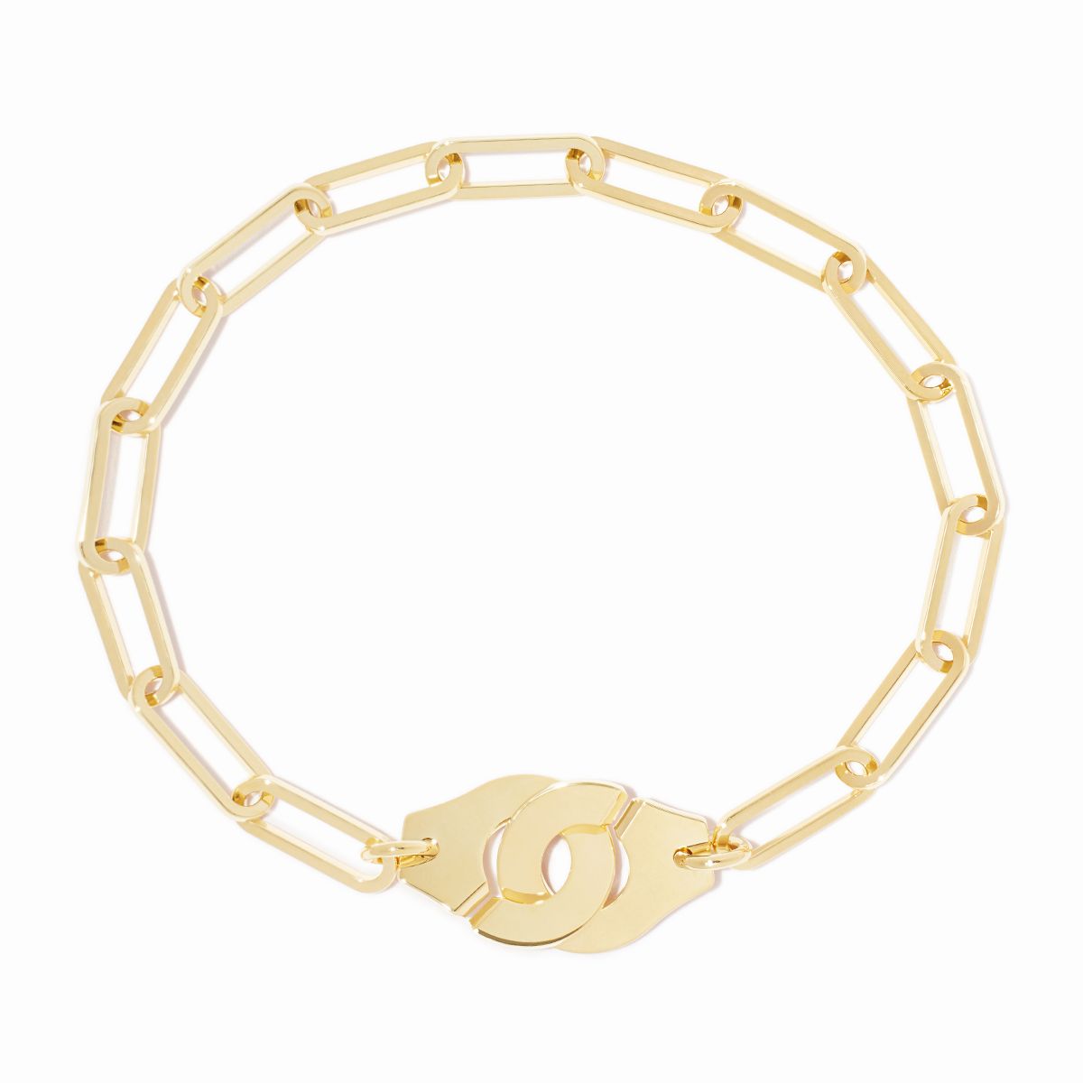 Bracelet sur chaîne Menottes dinh van grand modèle - 22 cm