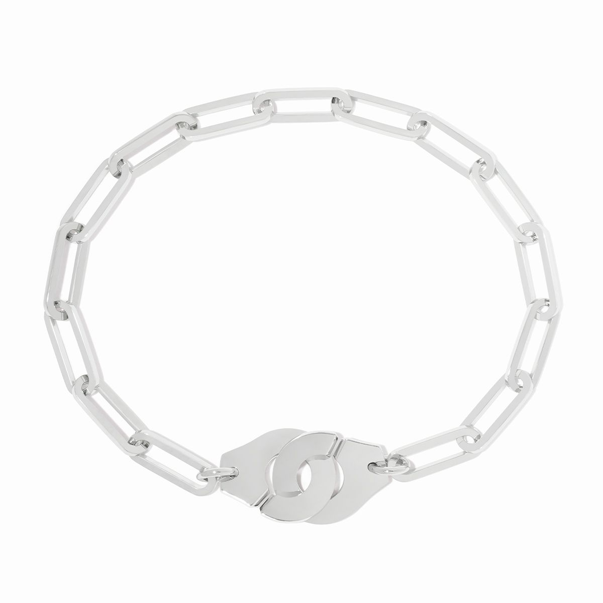Bracelet sur chaîne Menottes dinh van grand modèle - 22 cm