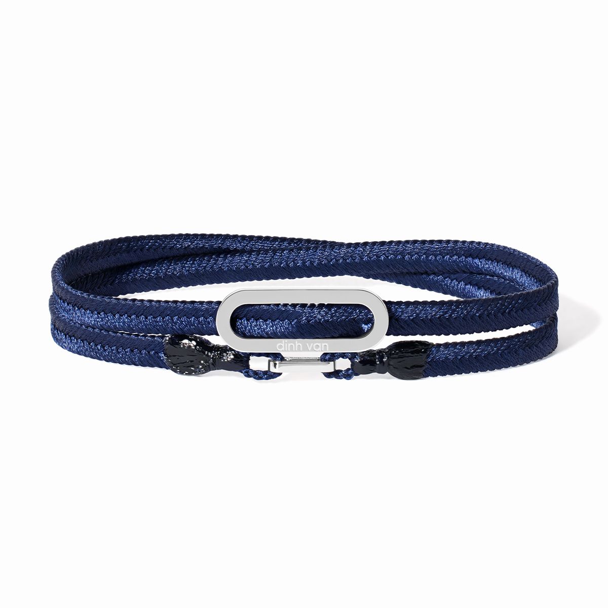 Maillon L deep blue woven bracelet