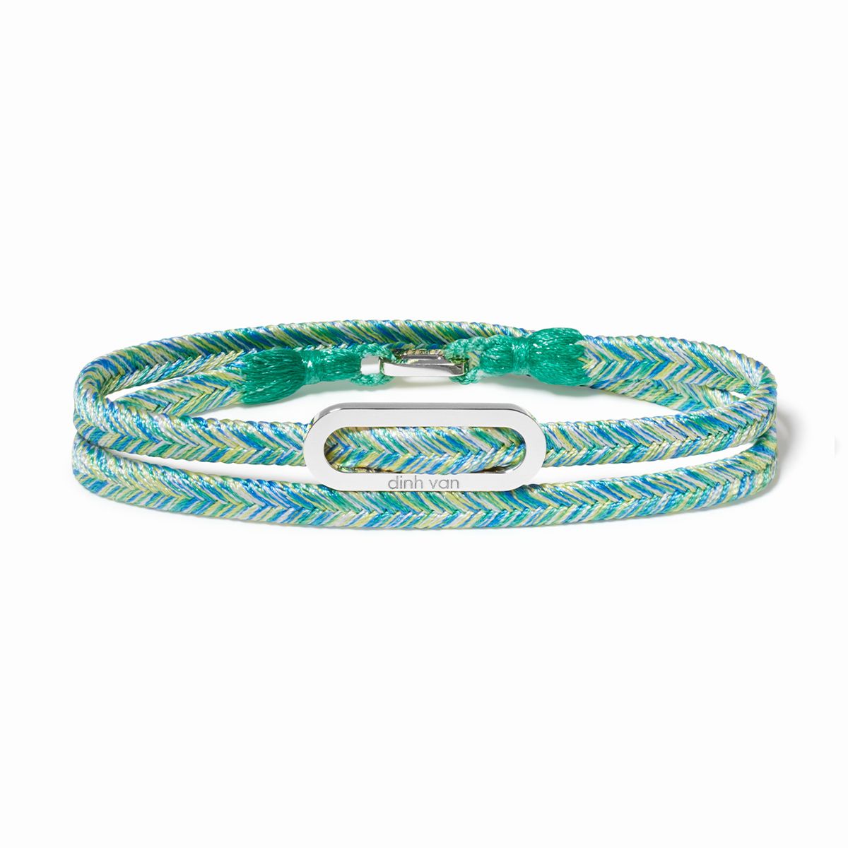 Pulsera tejida Maillon laguna verde