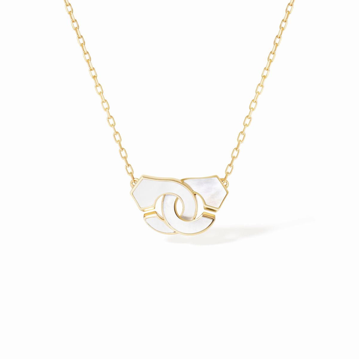 Small Menottes dinh van mother-of-pearl necklace