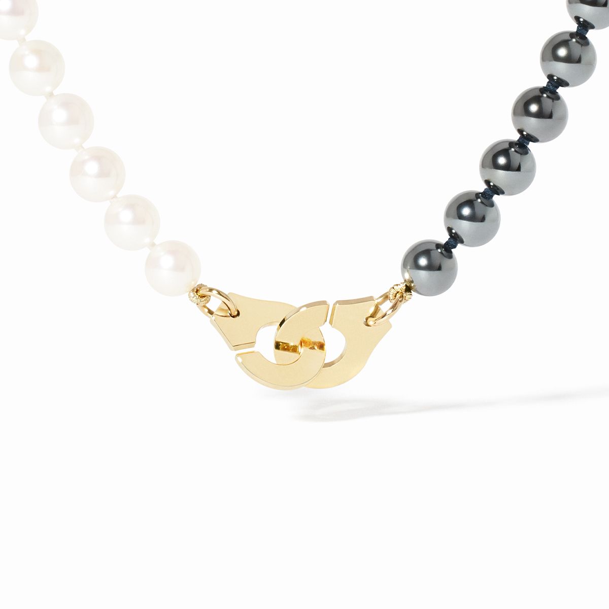 Menottes dinh van pearl and hematite medium necklace