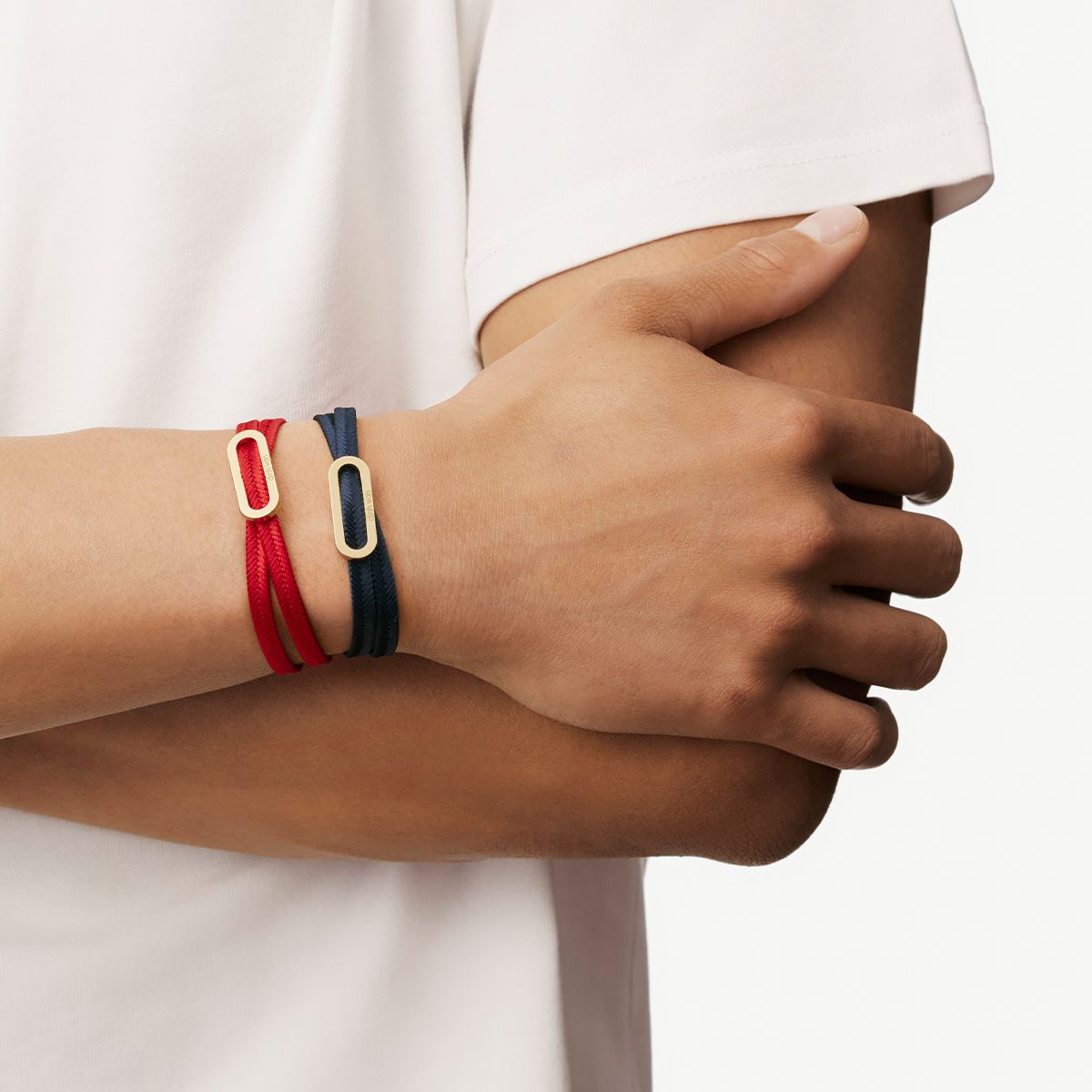 Maillon red woven bracelet