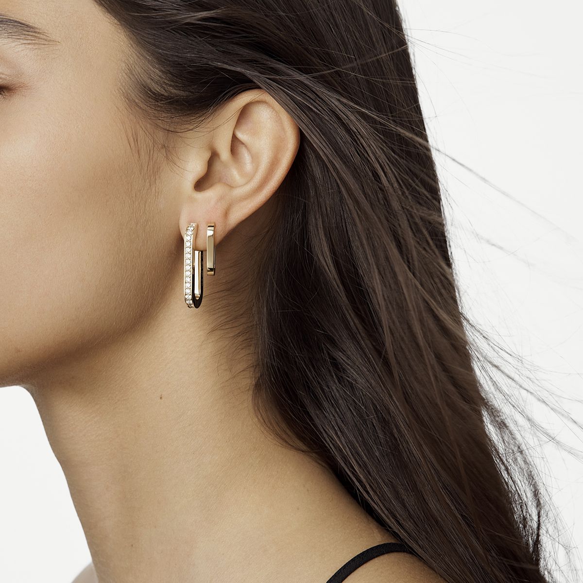Maillon large earrings