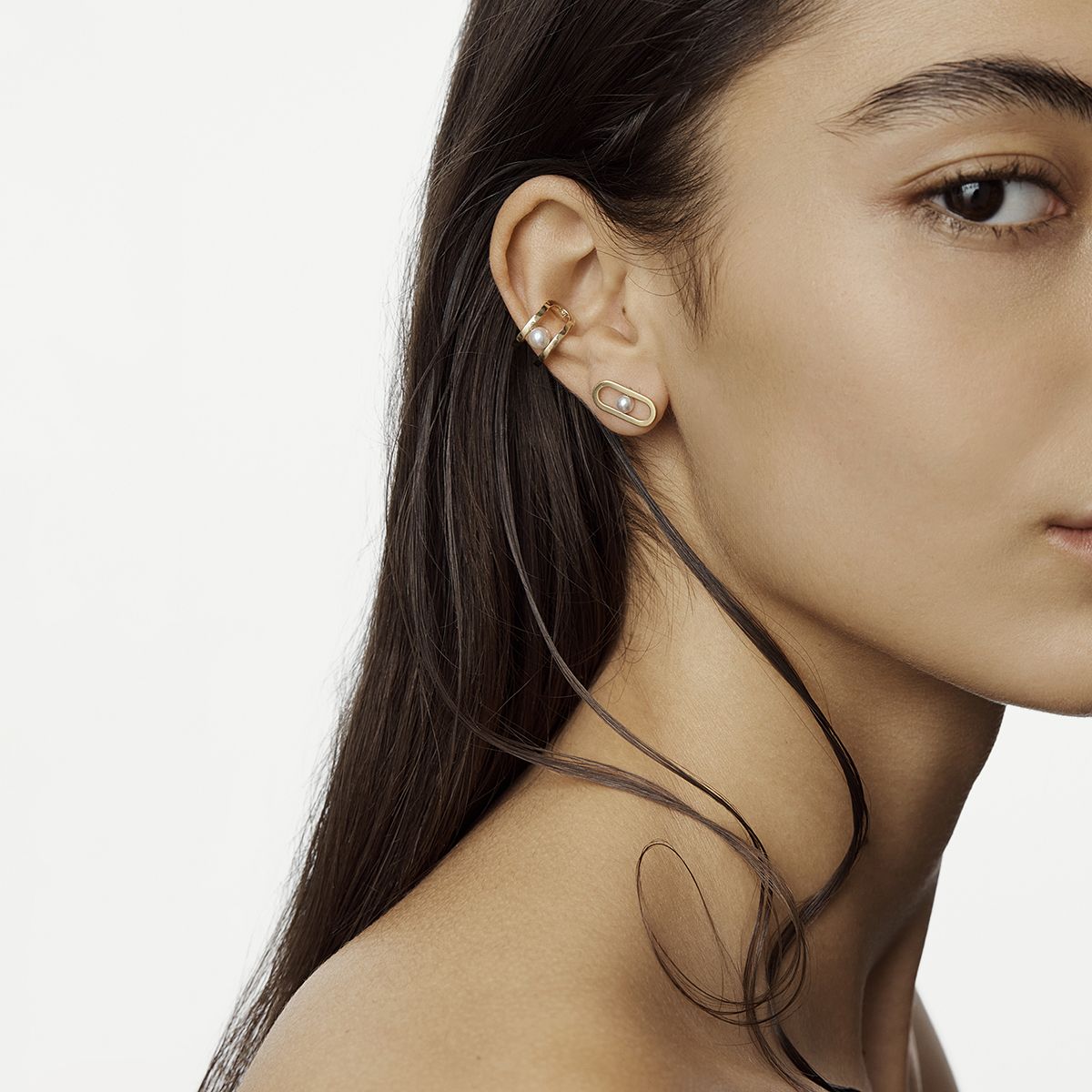 Mono boucle d'oreille Maillon Perle