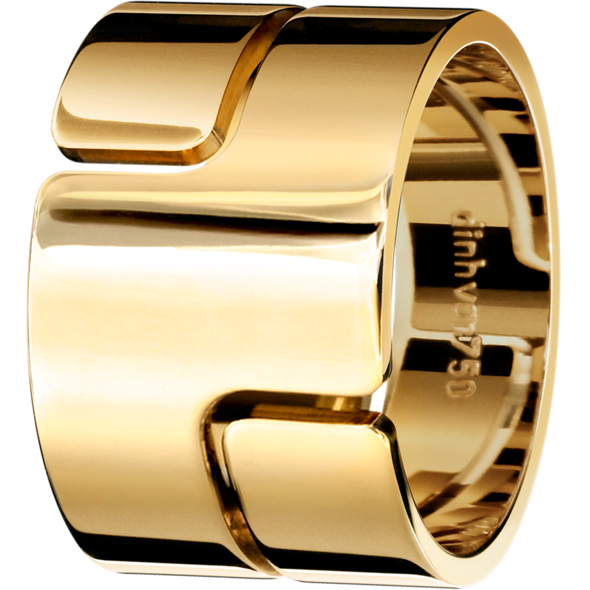 Seventies large ring yellow gold dinh van dinh van