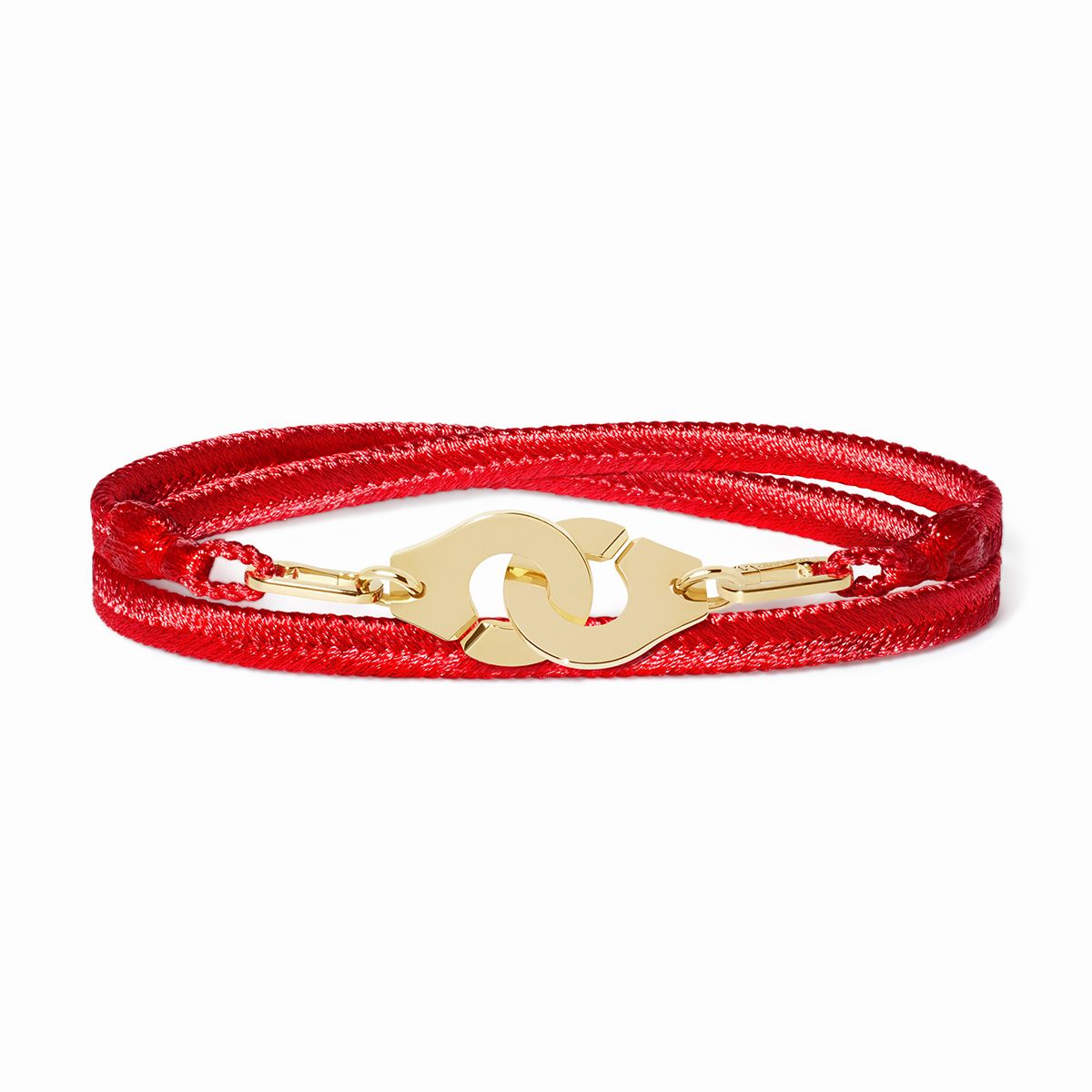 Bracelet tissé double tour Menottes dinh van moyen modèle
