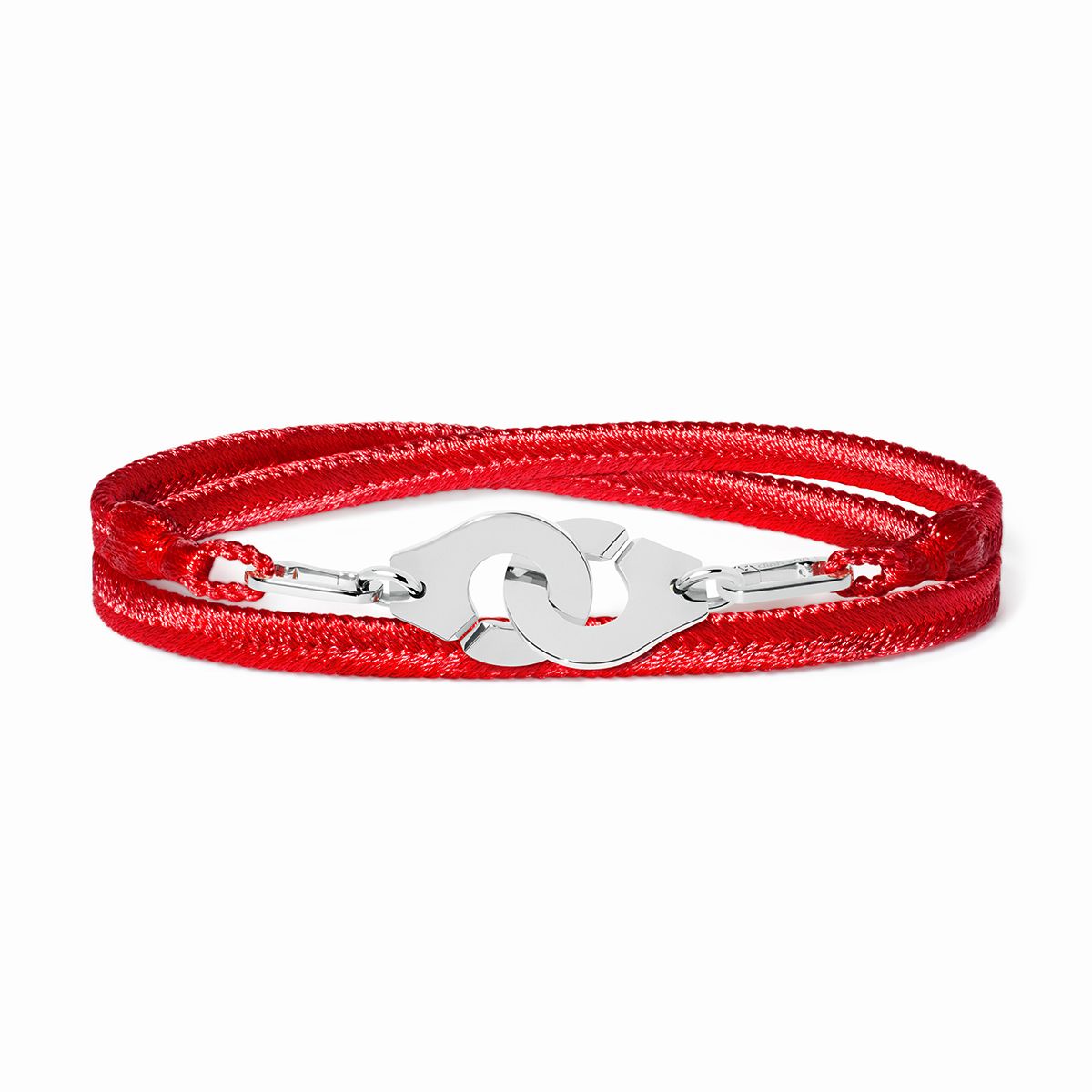Bracelet tissé double tour Menottes dinh van moyen modèle