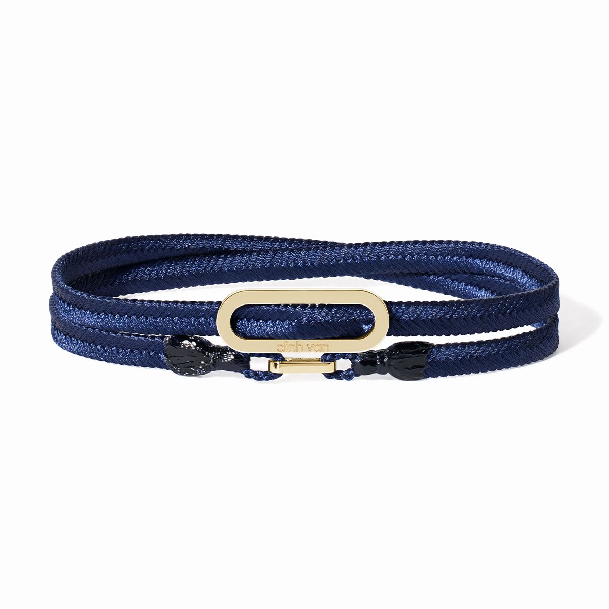 Bracelet tissé bleu marine Maillon L