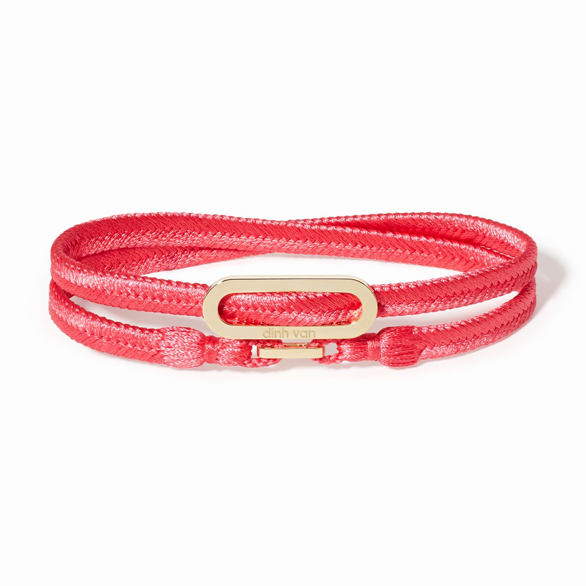 Maillon L pink woven bracelet