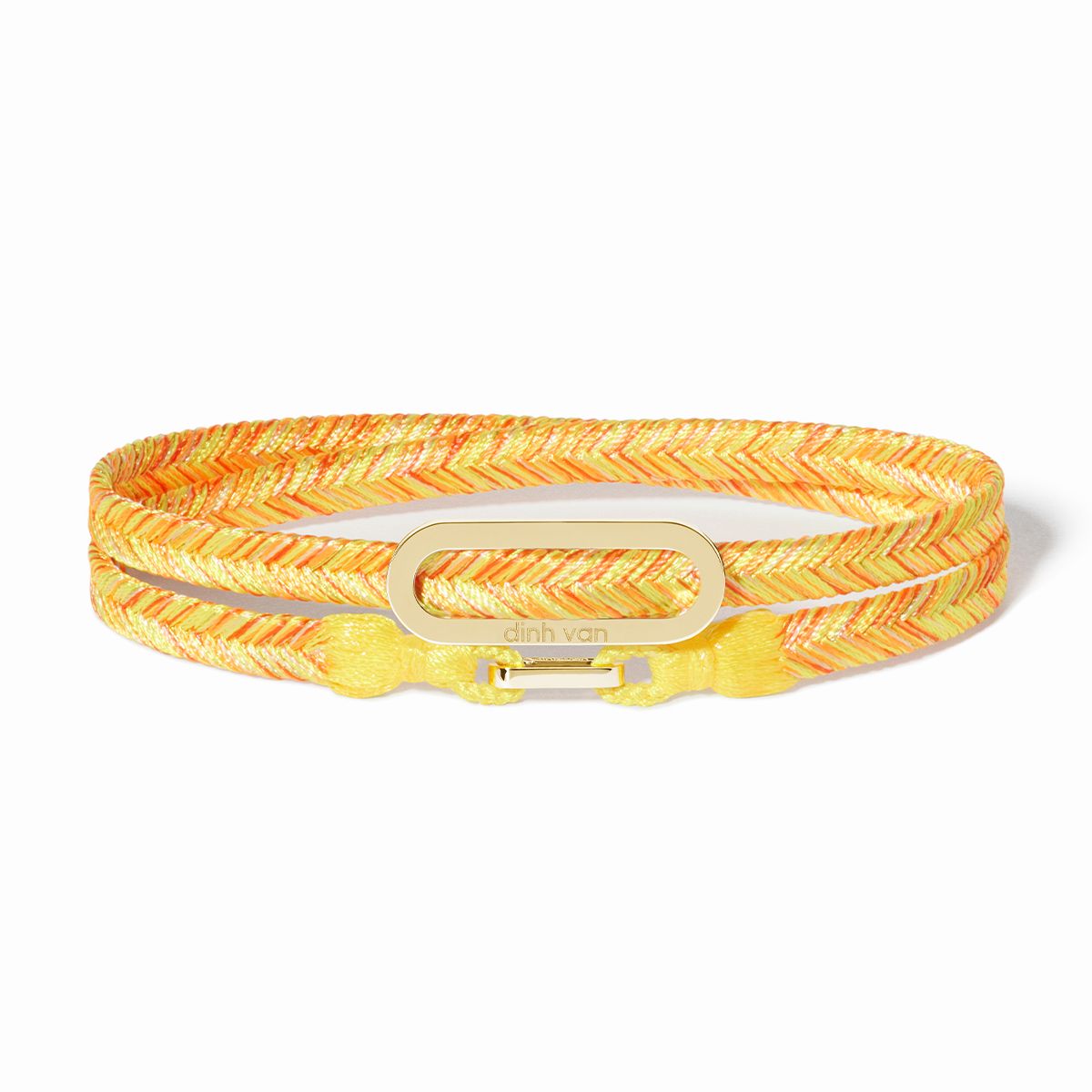 Maillon L tonic yellow woven bracelet