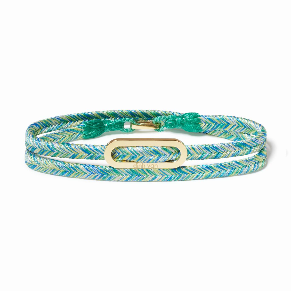 Pulsera tejida Maillon laguna verde