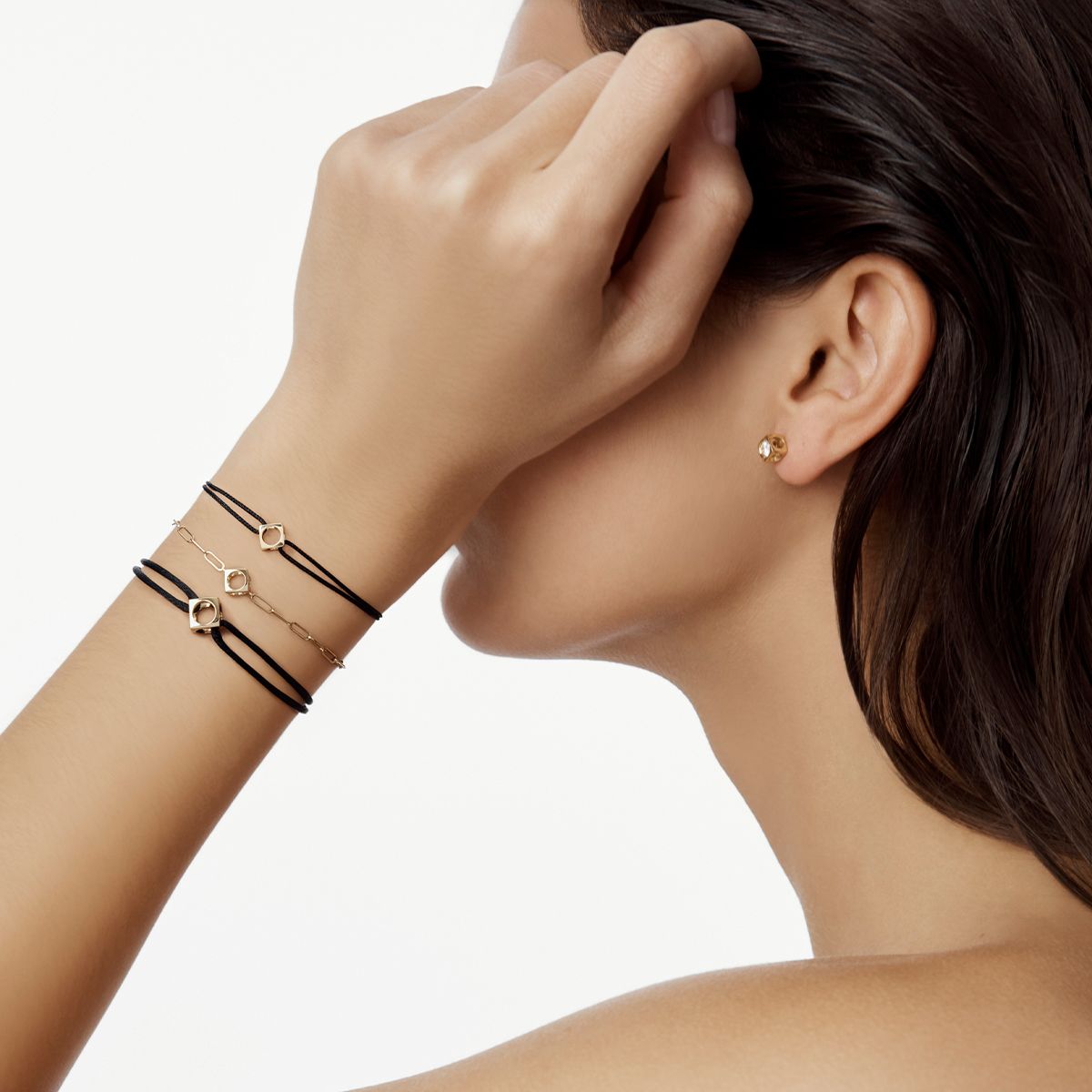 Bracelet sur cordon Le Pavé petit modèle