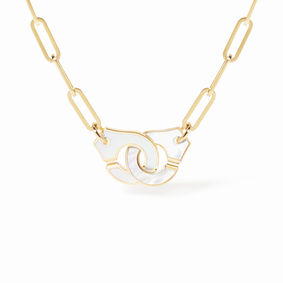 Collier Menottes dinh van nacre grand modèle 