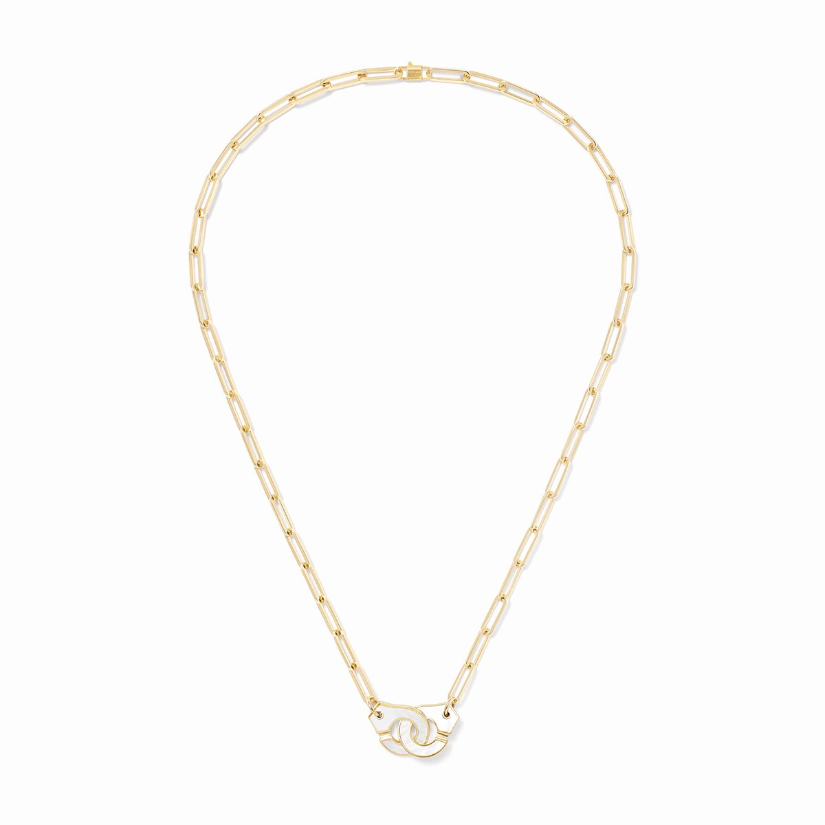 Collier Menottes dinh van nacre grand modèle 