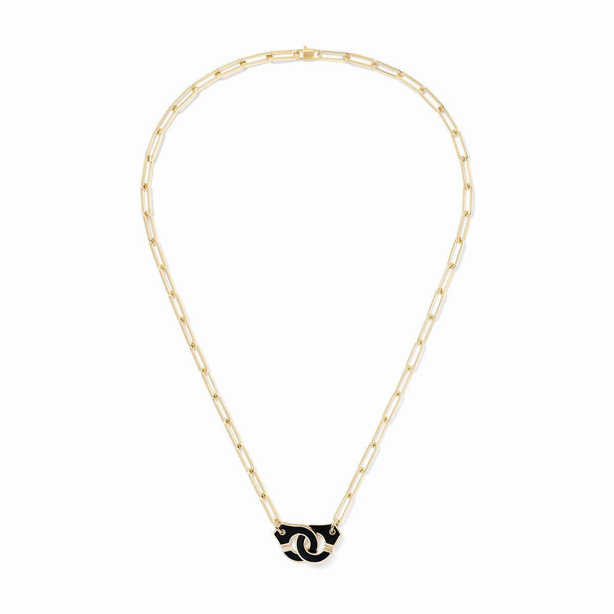 Collier Menottes dinh van onyx grand modèle 