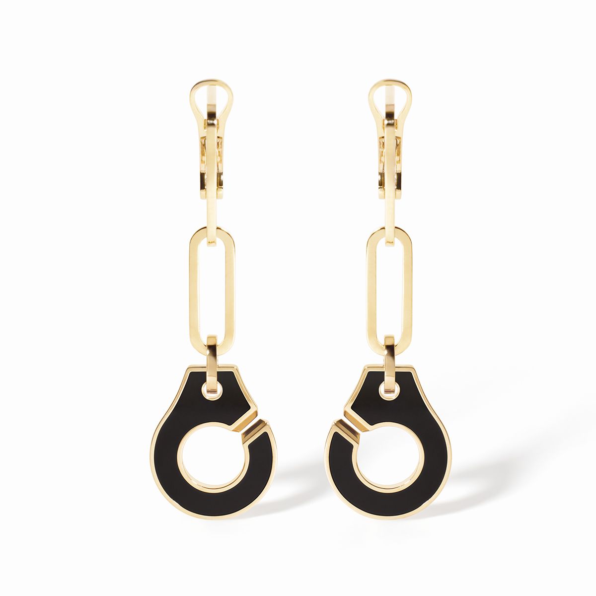 Menottes dinh van onyx pendant earrings