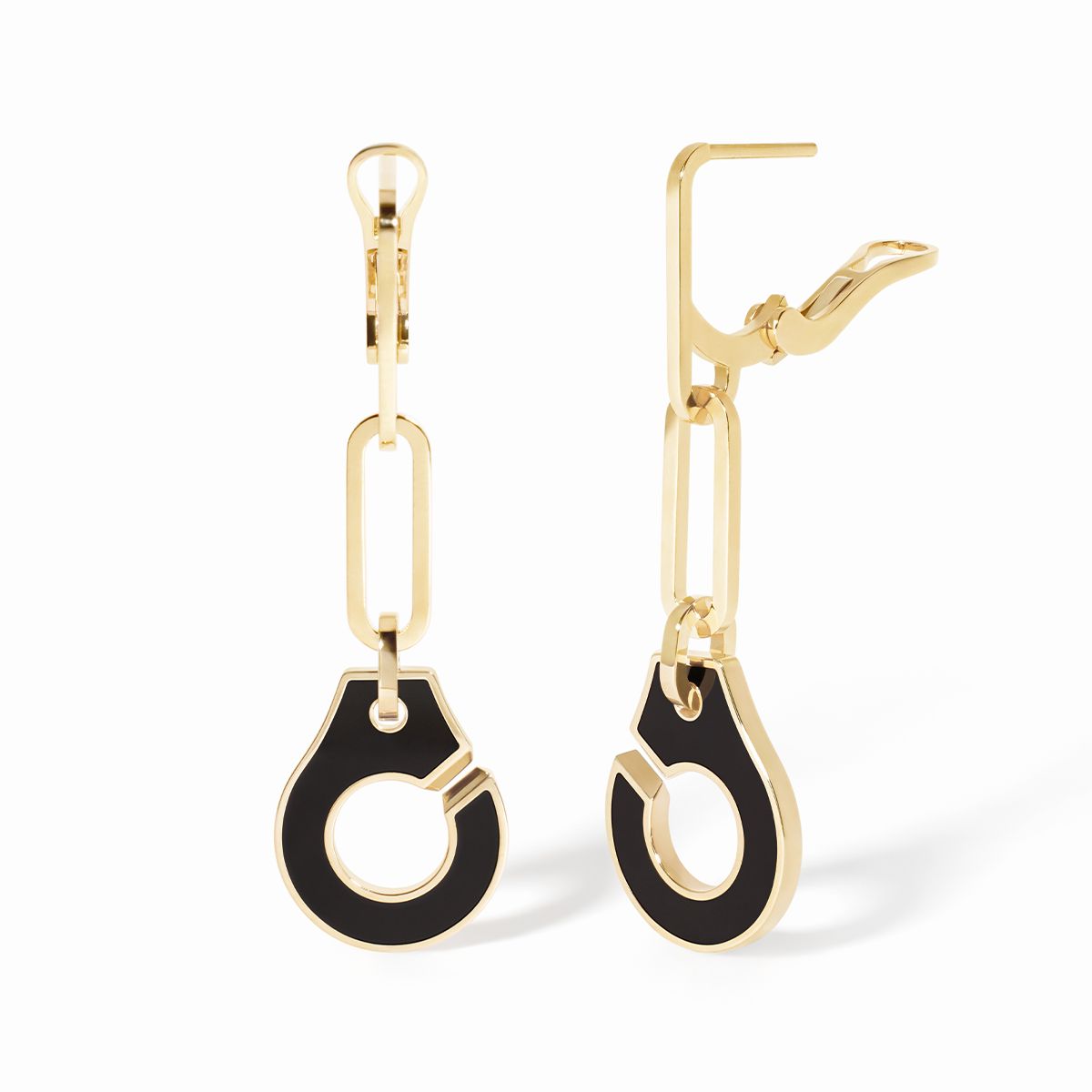 Menottes dinh van onyx pendant earrings