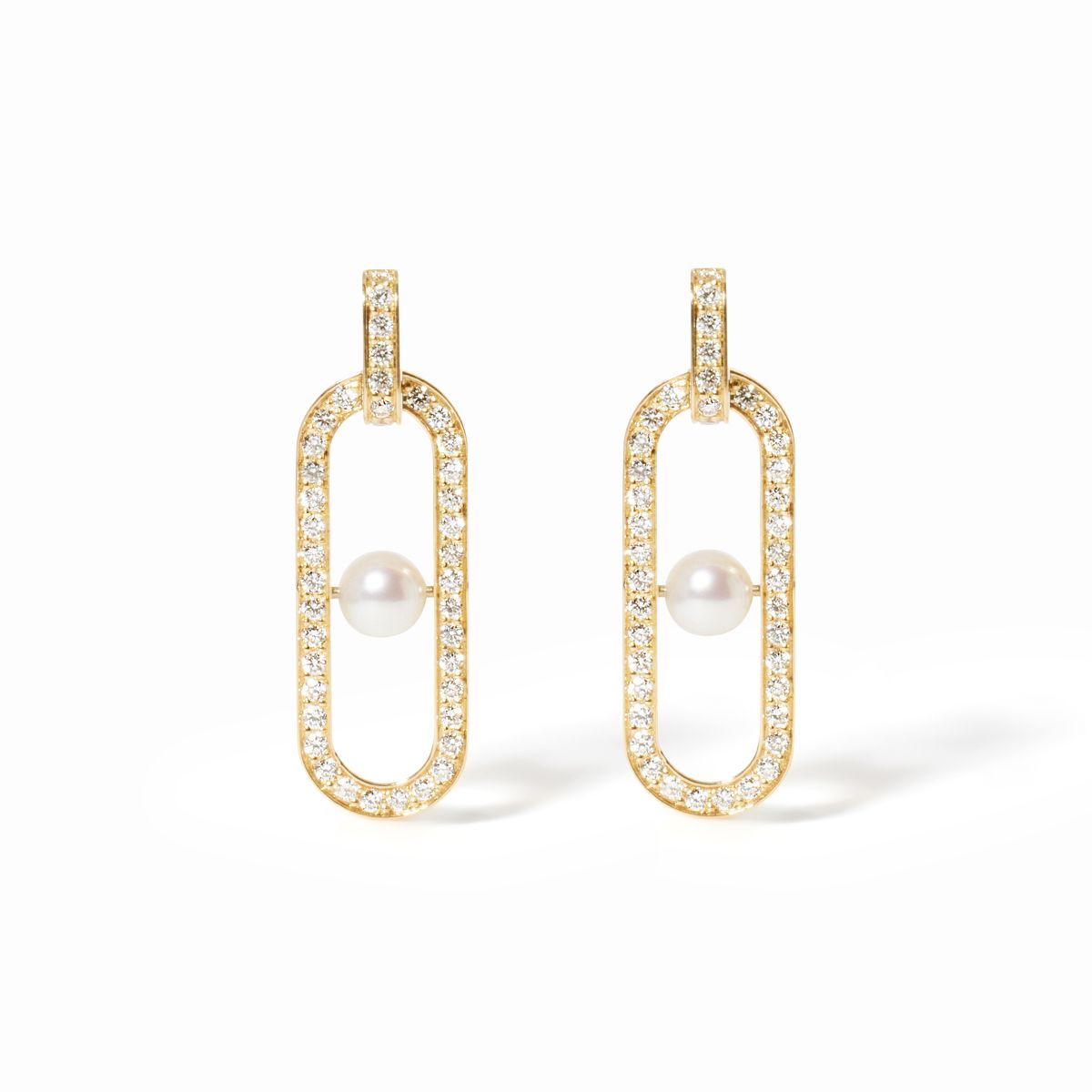 Boucles d'oreilles Maillon Perle