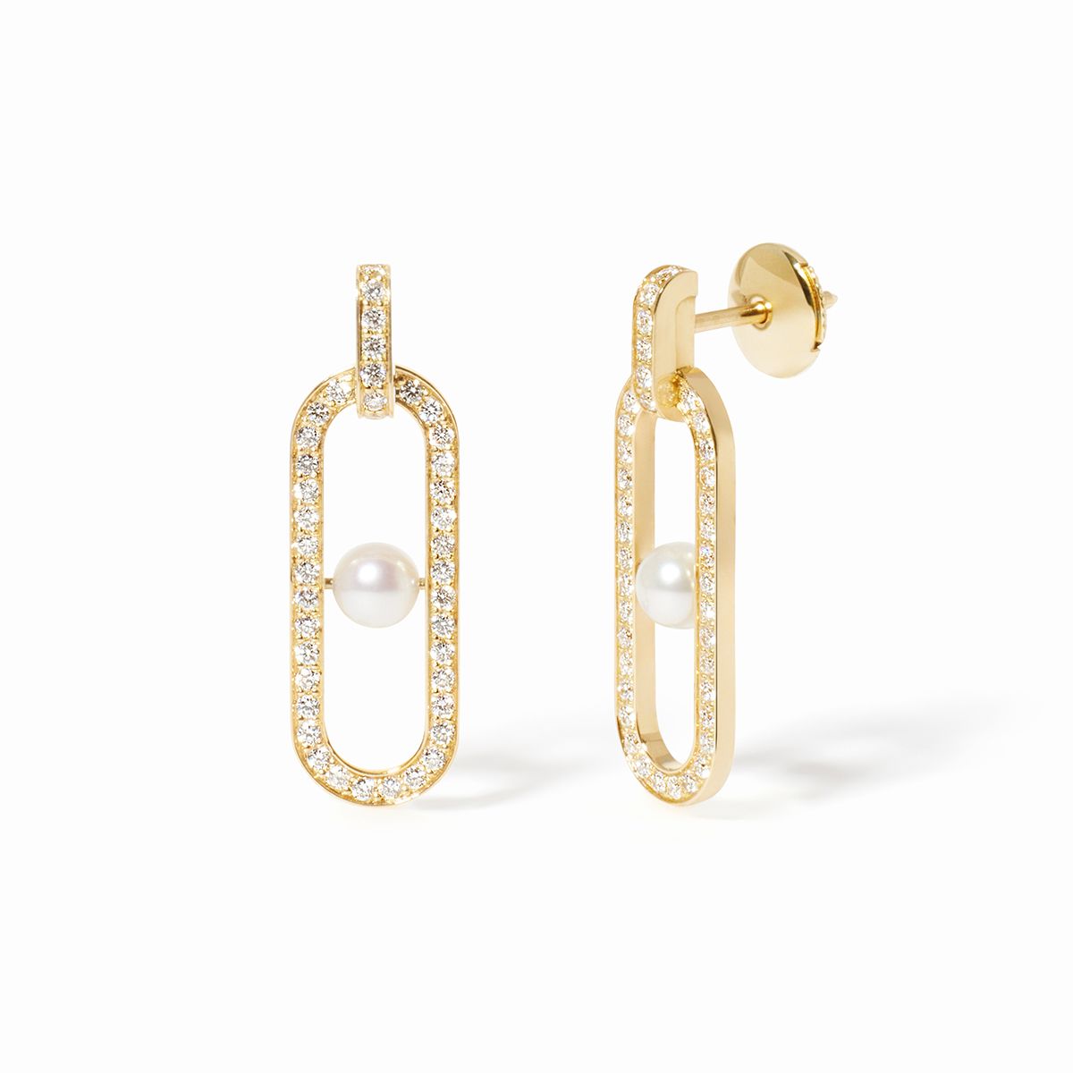 Boucles d'oreilles Maillon Perle