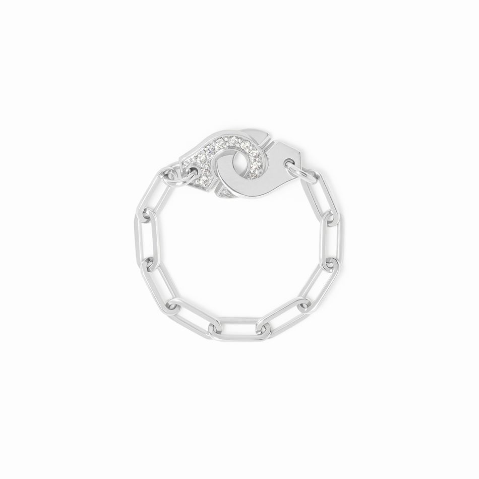 Menottes dinh van half pavé-set chain ring