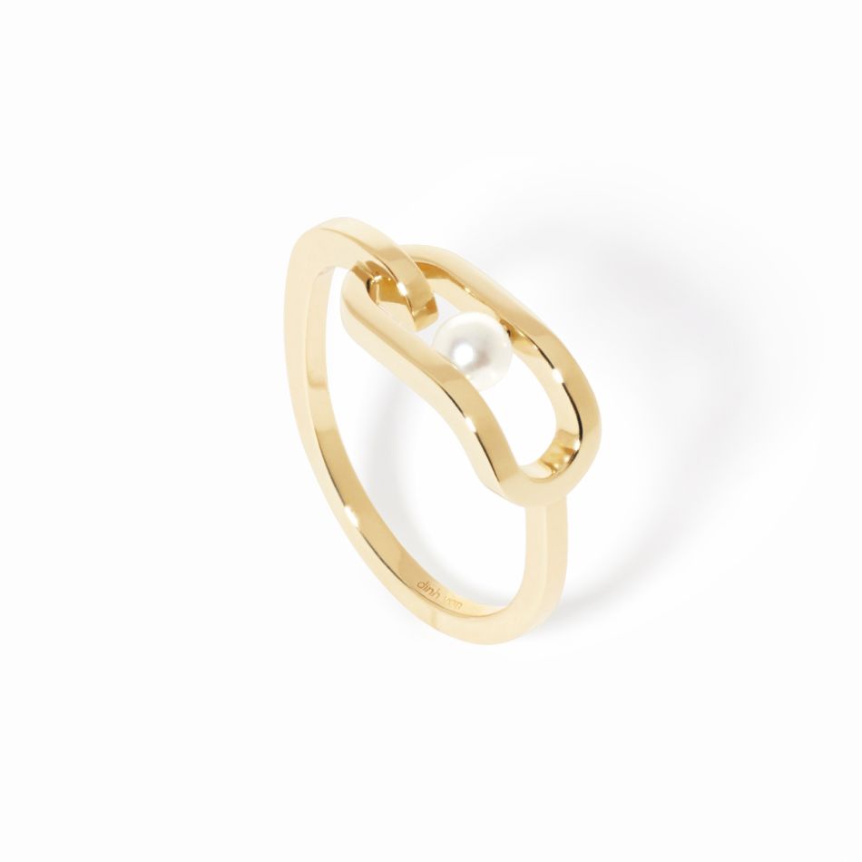 Bague Maillon Perle petit mod&egrave;le