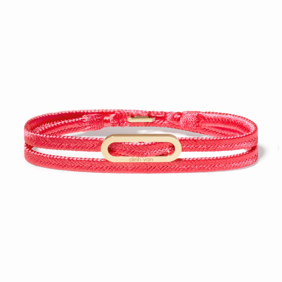 Maillon pink woven bracelet