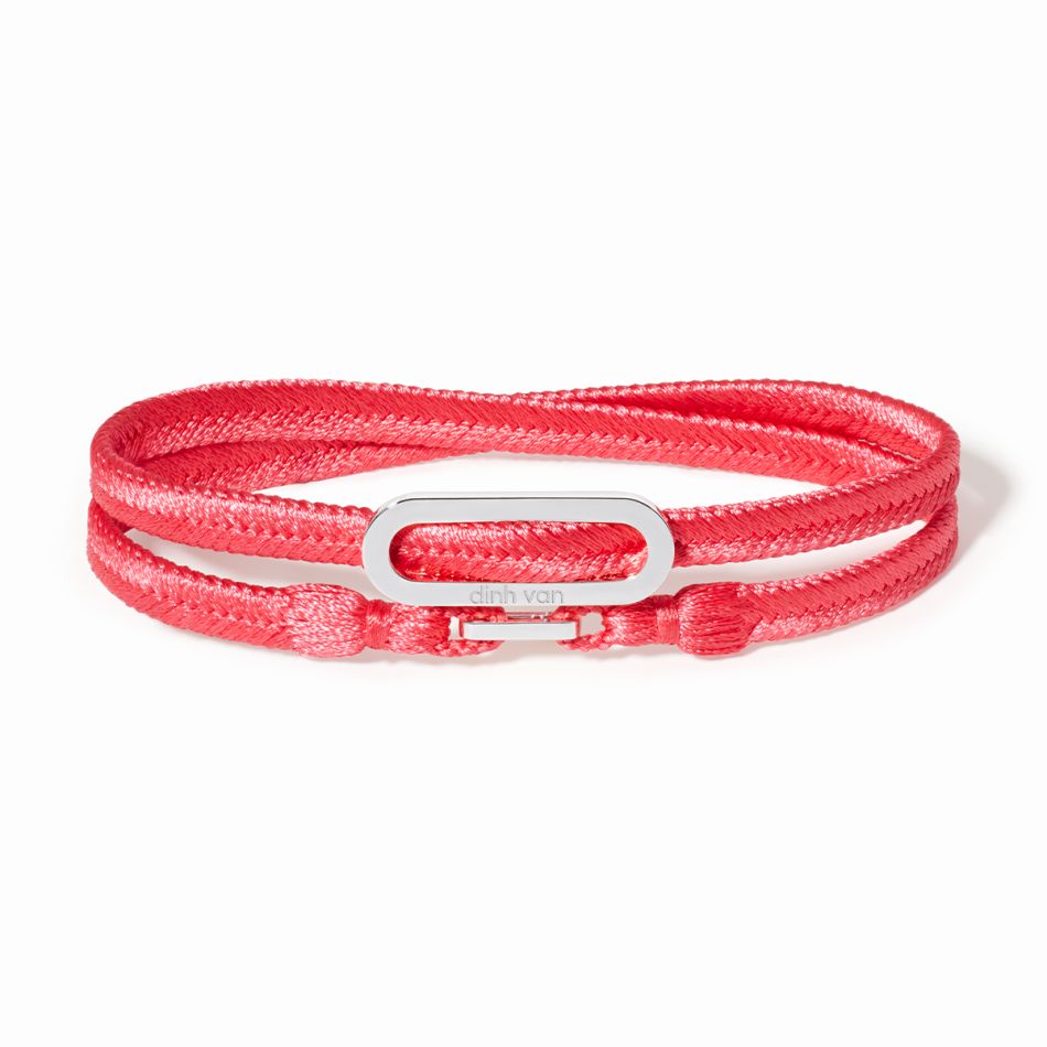 Maillon pink woven bracelet