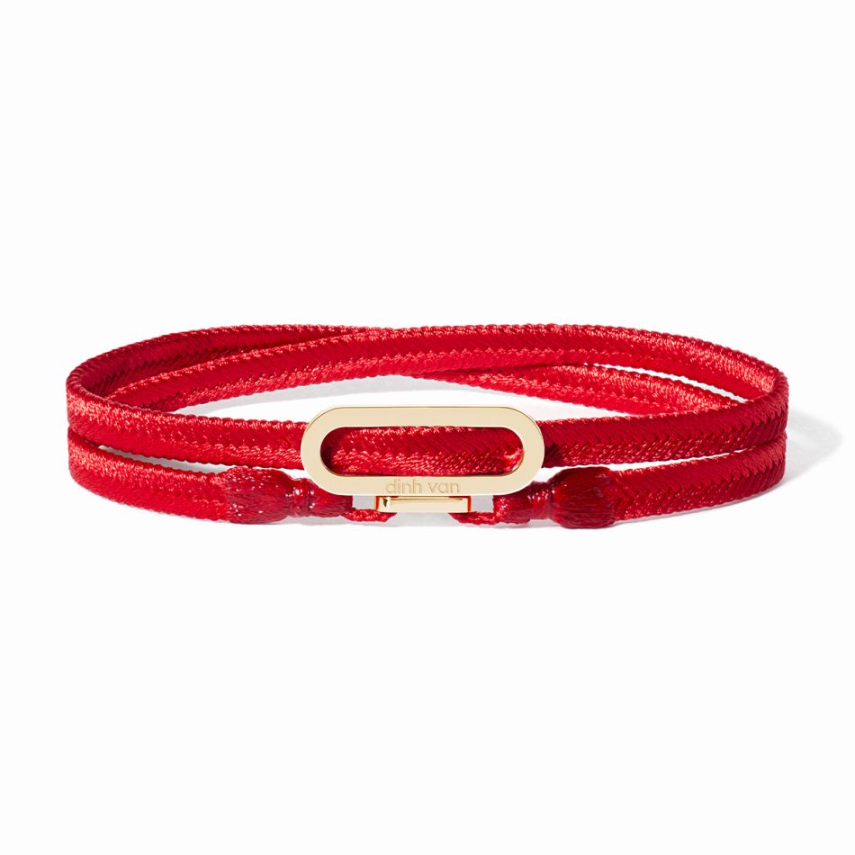 Maillon red woven bracelet