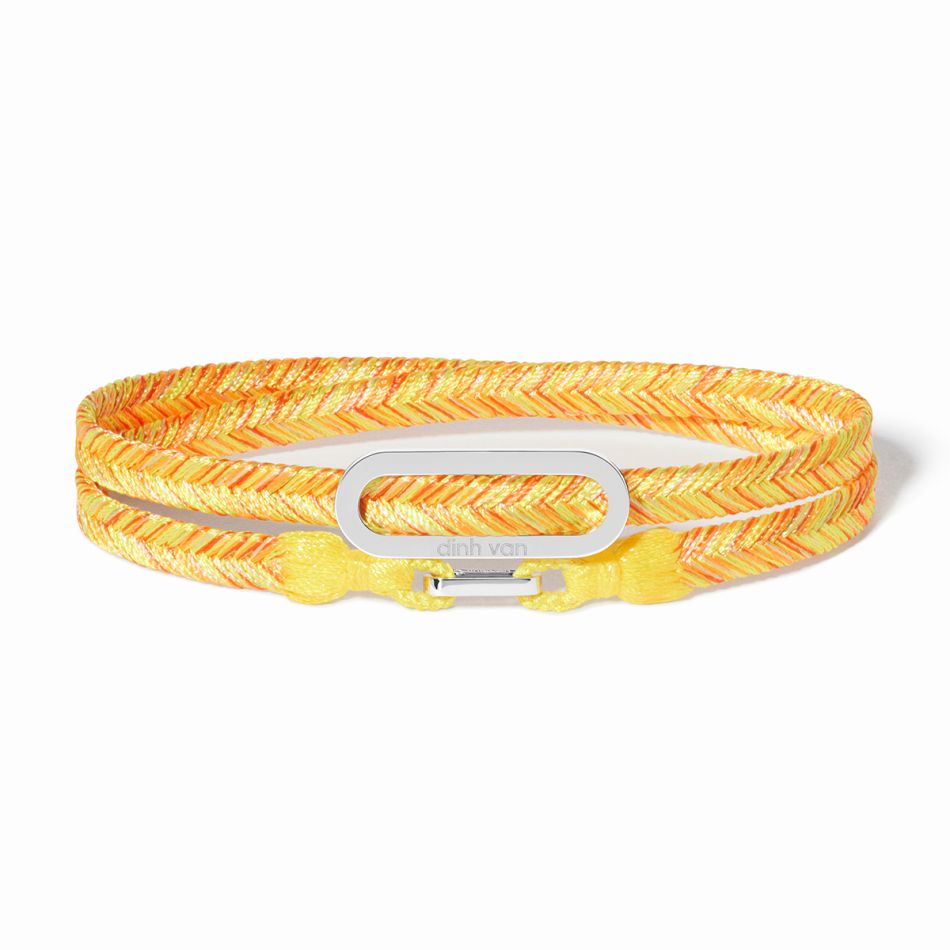 Bracelet tissé jaune tonic Maillon L