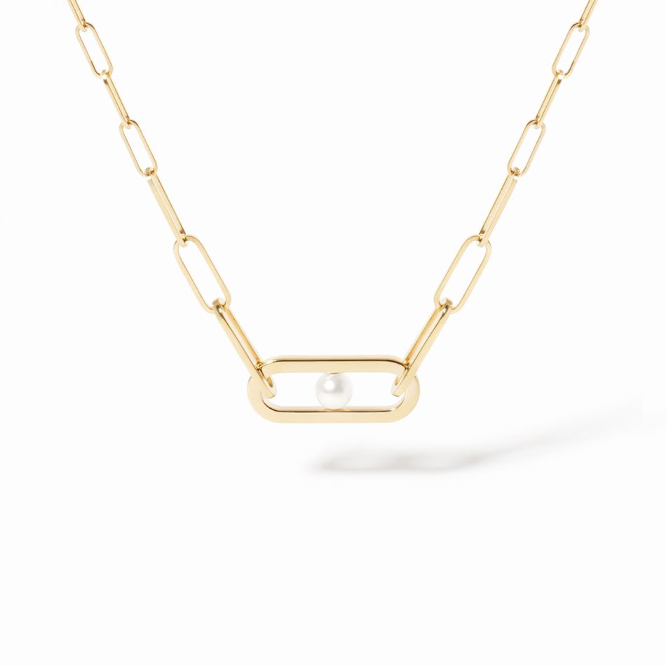 Collier Maillon Perle petit mod&egrave;le