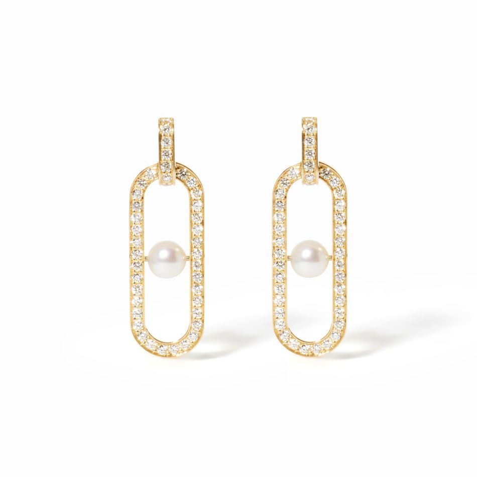 Boucles d'oreilles Maillon Perle