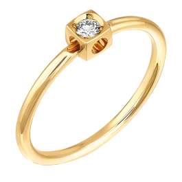 Le Cube Diamant Xs Ring Yellow Gold And Diamond Dinh Van Dinh Van