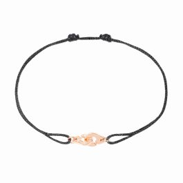 Menottes dinh van R6 5 cord bracelet 18k pink gold and semi paved diamonds dinh van