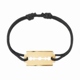 Lame de Rasoir cord bracelet medium model - 18k yellow gold - dinh