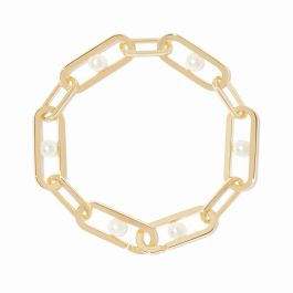 Maillon large yellow gold and Akoya pearls bracelet - dinh van