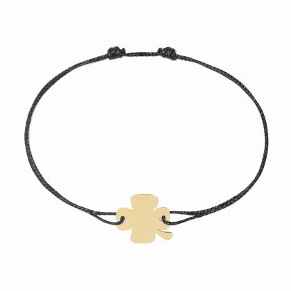 Clover cord bracelet