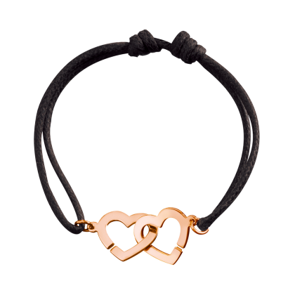Double Cœurs R13 cord bracelet 