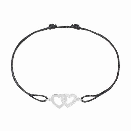 Double Cœurs R9 cord bracelet 