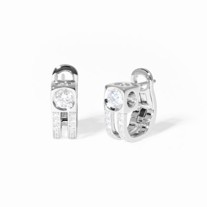 Le Cube Diamant hoop earrings